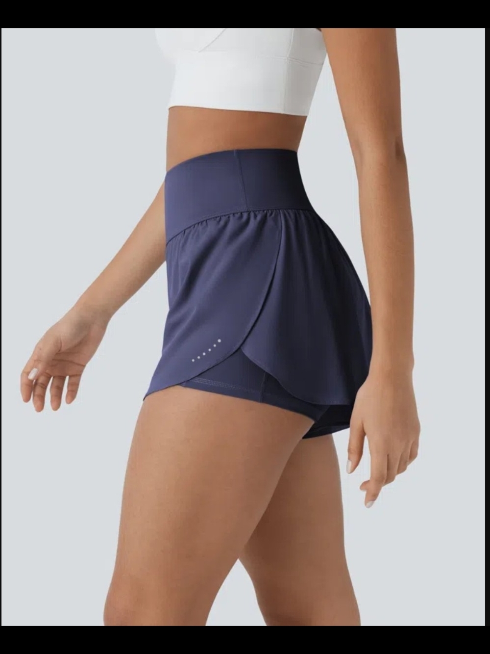 NWOT XL HALARA High-Waist Navy Athletic Shorts
